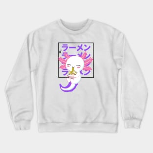 Axolotl Eating Ramen Crewneck Sweatshirt